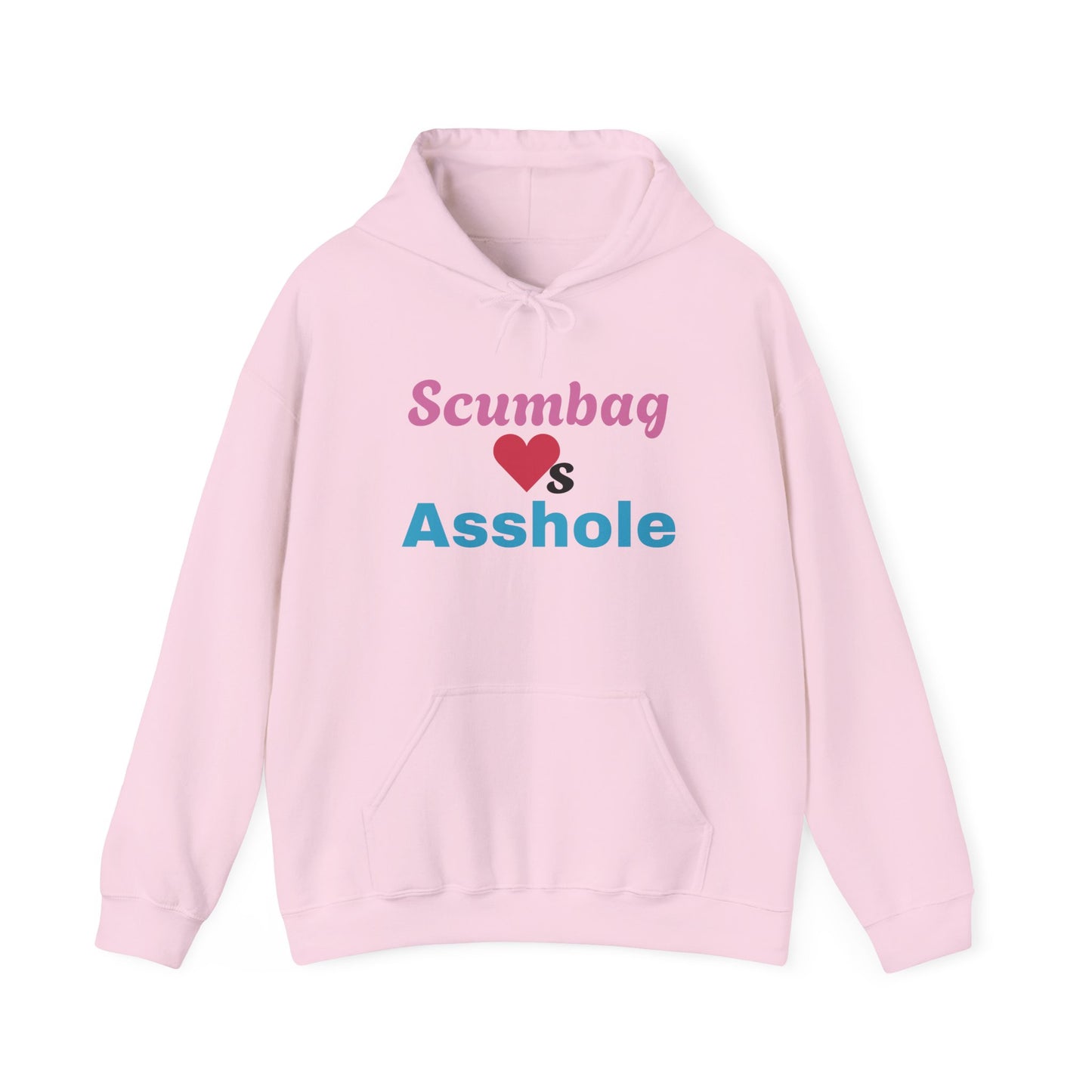 Funny Unisex Hoodie with Scumbag ❤️s Asshole Design, Casual Wear, Gift for Friends, Humor Apparel, Cozy Sweatshirt, Unique Statement Clothing